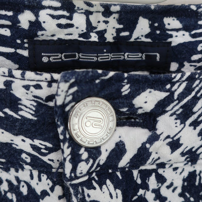 Rosasen(ロサーセン) パンツ ネイビー白総柄 レディース M B