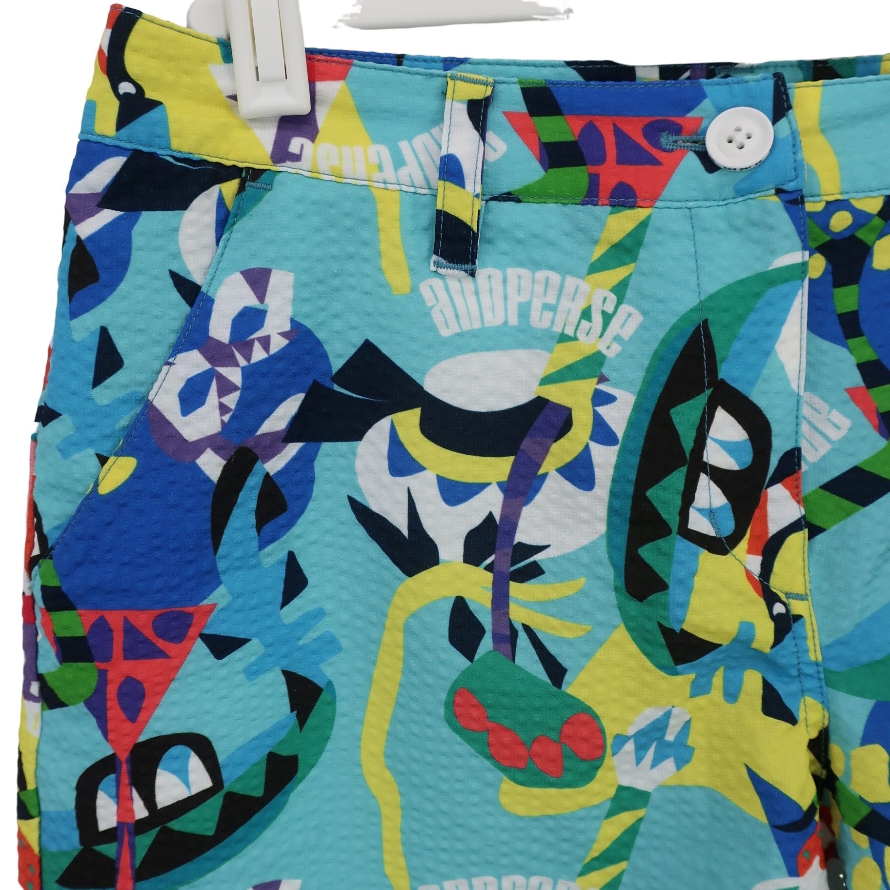 and per se(アンパスィ) ショートパンツ 水色総柄 レディース M A