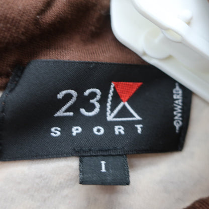 23区 SPORT(23区スポーツ) モックネックシャツ ベージュブラウン総柄 レディース 1 B