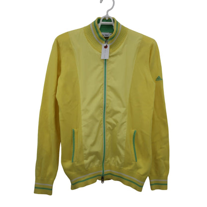 adidas(アディダス) ニットナイロンMIXブルゾン 黄色 レディース M A