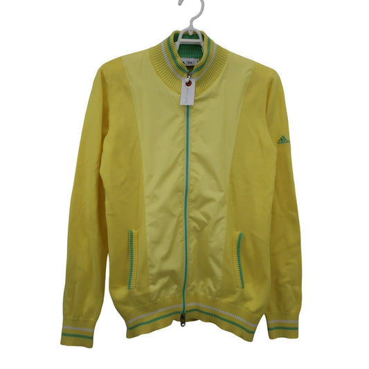 adidas(アディダス) ニットナイロンMIXブルゾン 黄色 レディース M A