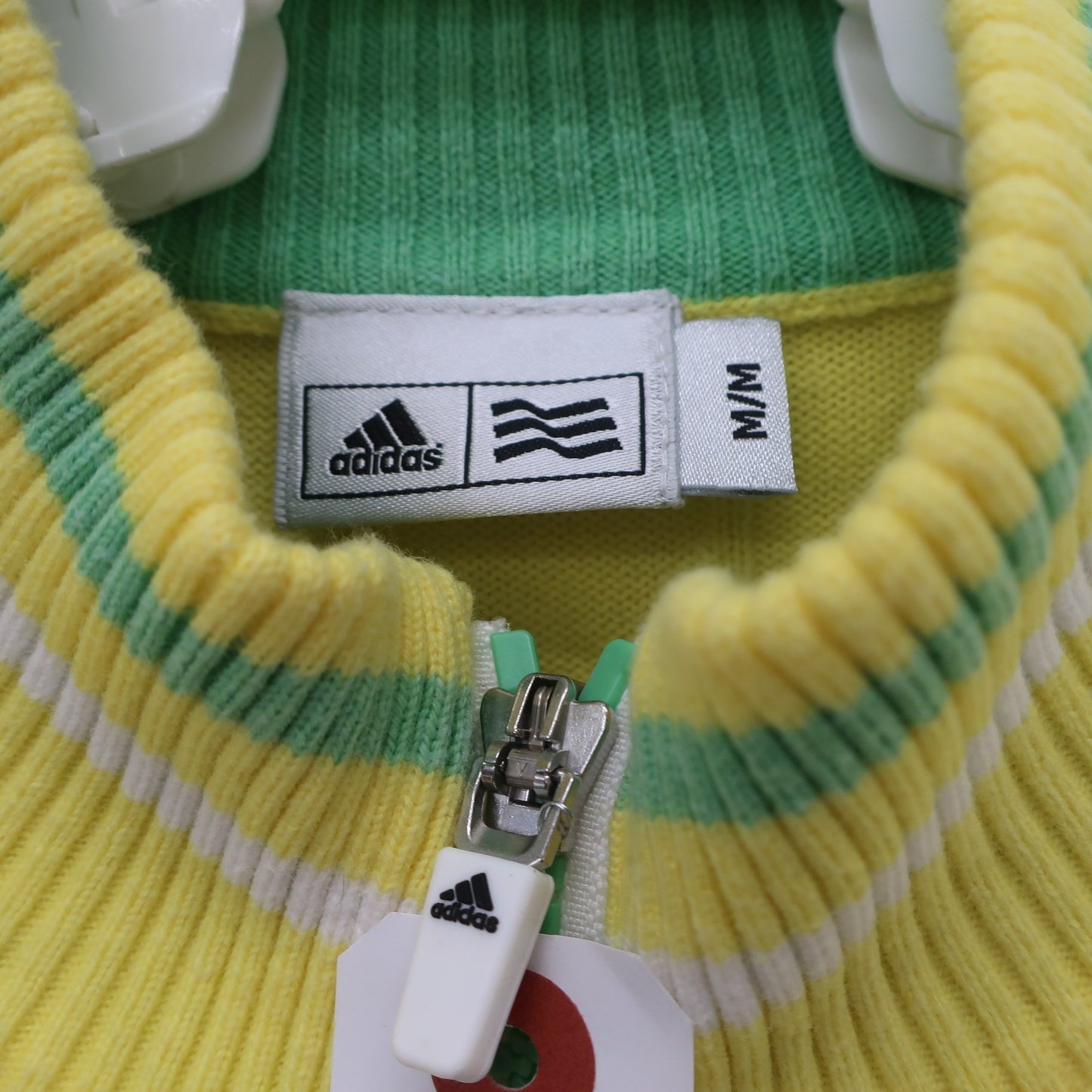 adidas(アディダス) ニットナイロンMIXブルゾン 黄色 レディース M A