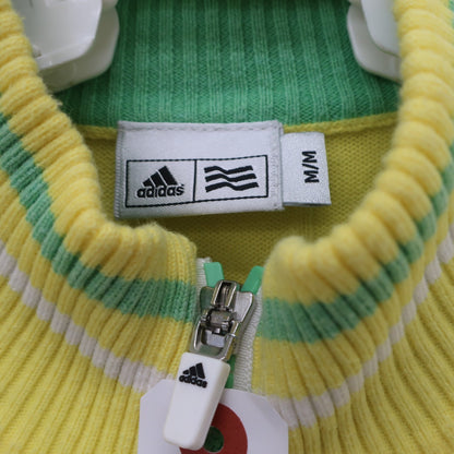 adidas(アディダス) ニットナイロンMIXブルゾン 黄色 レディース M A