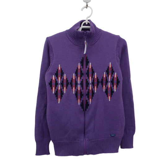 FIDRA(フィドラ) ニットブルゾン 紫 レディース S/P B