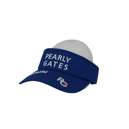 PEARLY GATES(パーリーゲイツ) サンバイザー 青 レディース フリーサイズ A