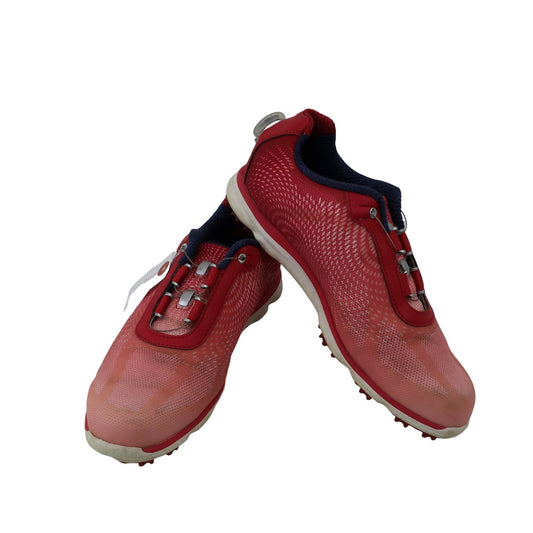 FOOTJOY(フットジョイ) ダイヤル式スパイクレスゴルフシューズ 赤 レディース 24.5cm 98009J B