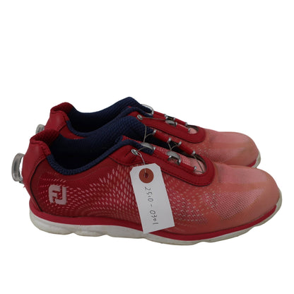 FOOTJOY(フットジョイ) ダイヤル式スパイクレスゴルフシューズ 赤 レディース 24.5cm 98009J B