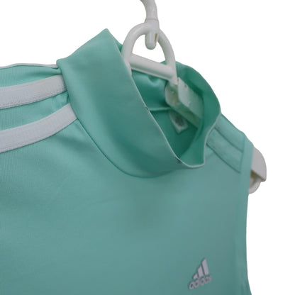 adidas(アディダス) ノースリーブモックネックシャツ ミントグリーン白 レディース M A