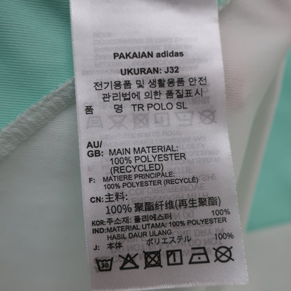 adidas(アディダス) ノースリーブモックネックシャツ ミントグリーン白 レディース M A