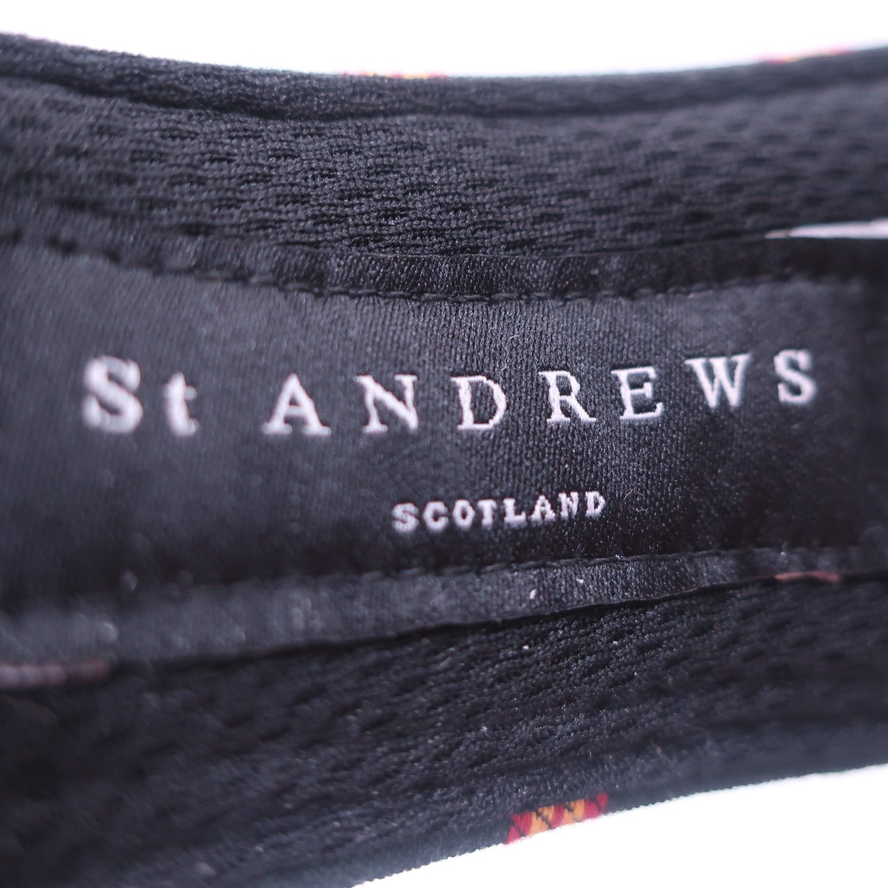 St ANDREWS(セントアンドリュース) サンバイザー 緑赤系ストライプ柄 メンズ フリーサイズ A