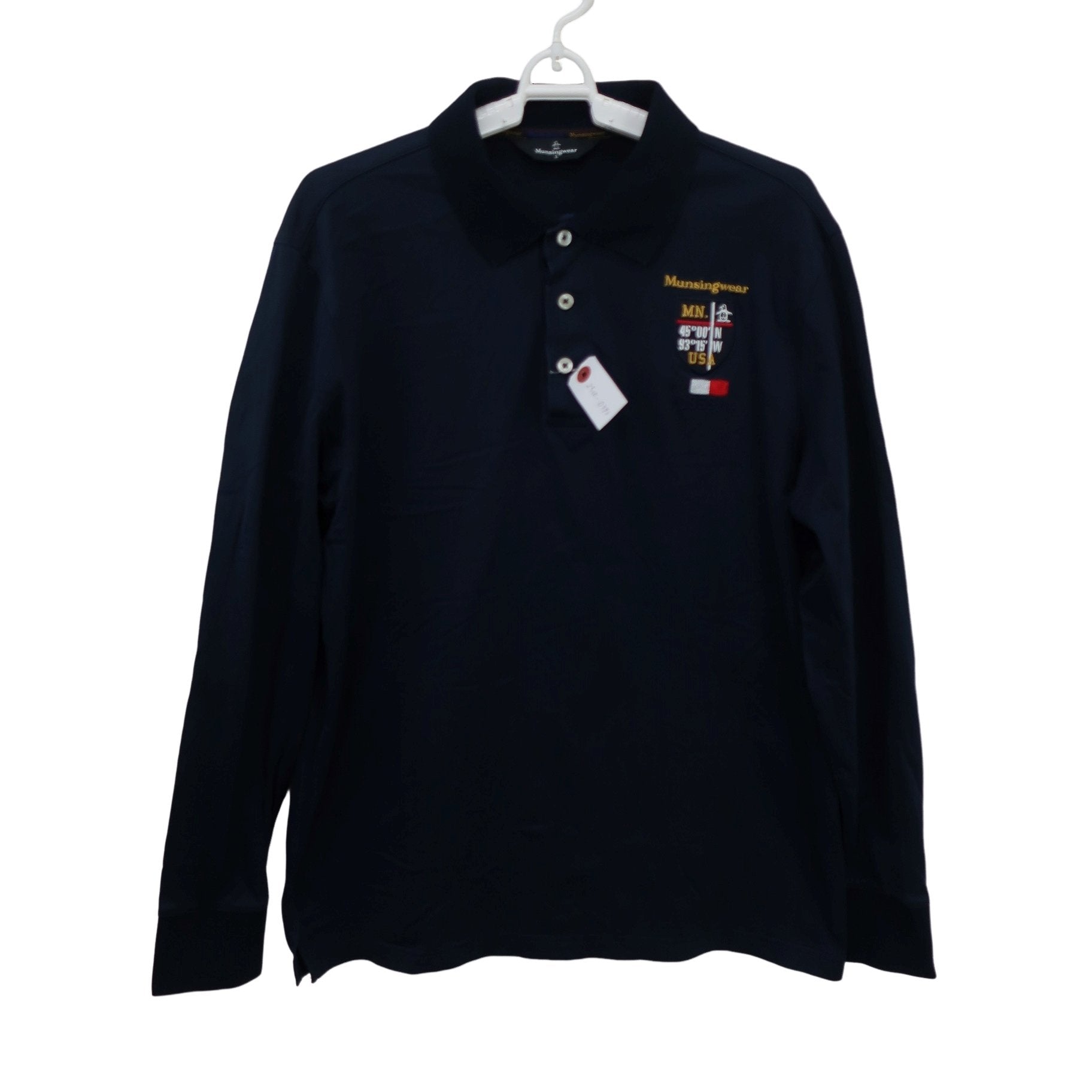 Munsingwear(マンシングウェア) 長袖ポロシャツ ネイビー メンズ L B