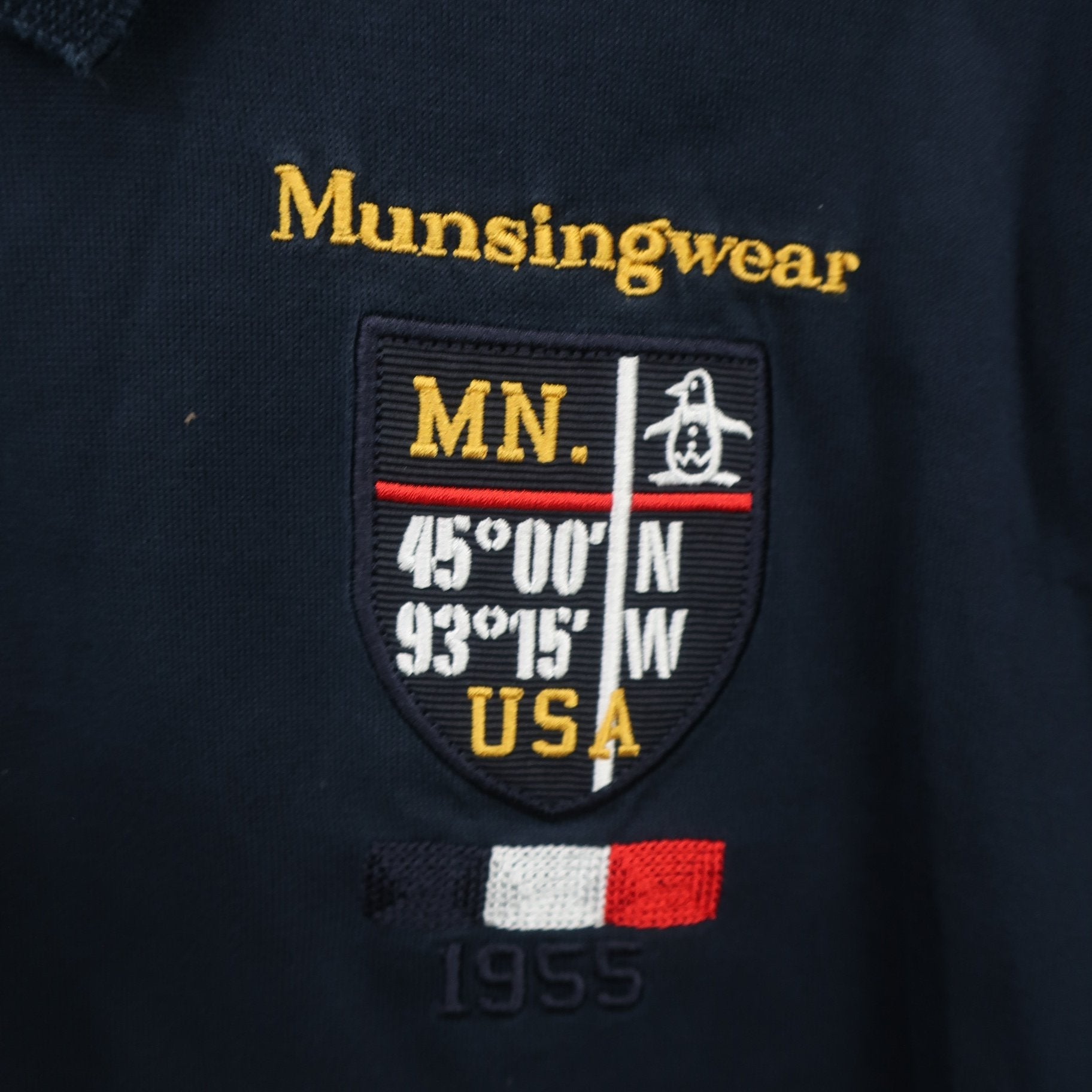 Munsingwear(マンシングウェア) 長袖ポロシャツ ネイビー メンズ L B