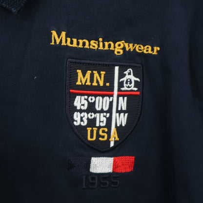 Munsingwear(マンシングウェア) 長袖ポロシャツ ネイビー メンズ L B