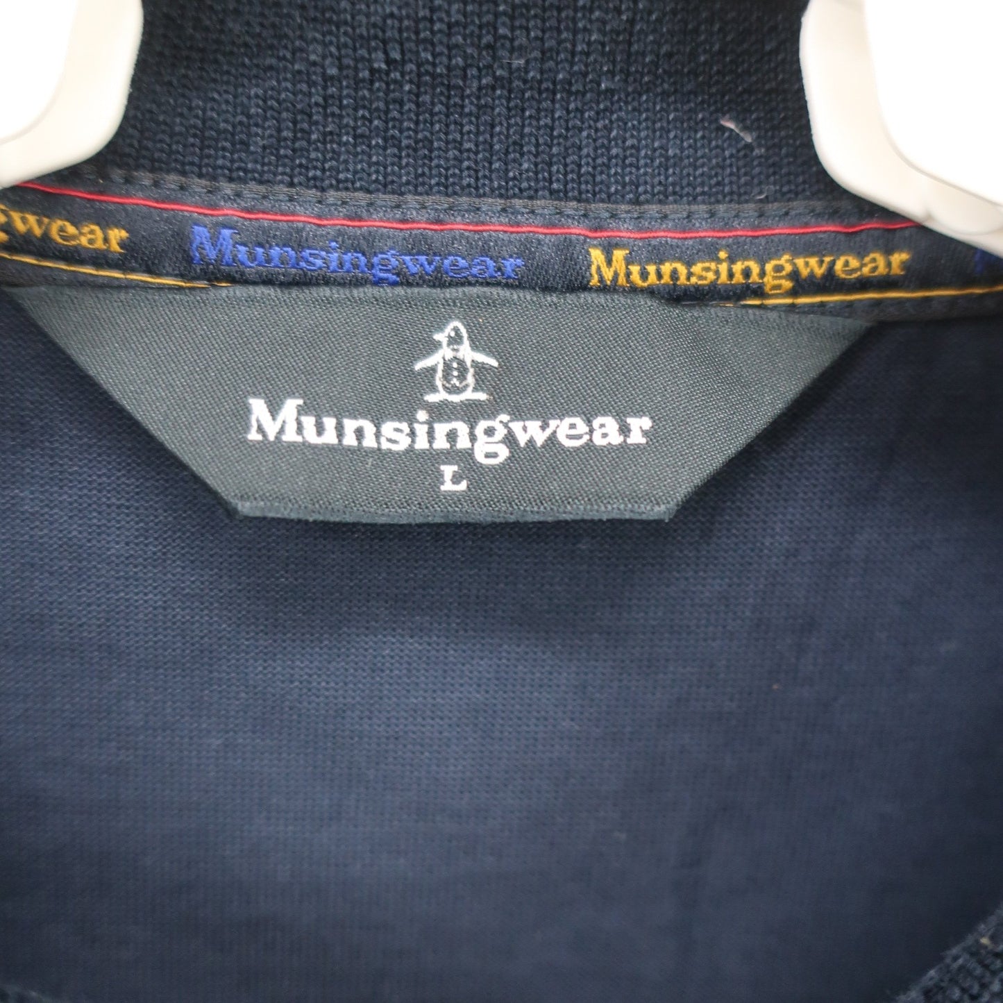 Munsingwear(マンシングウェア) 長袖ポロシャツ ネイビー メンズ L B