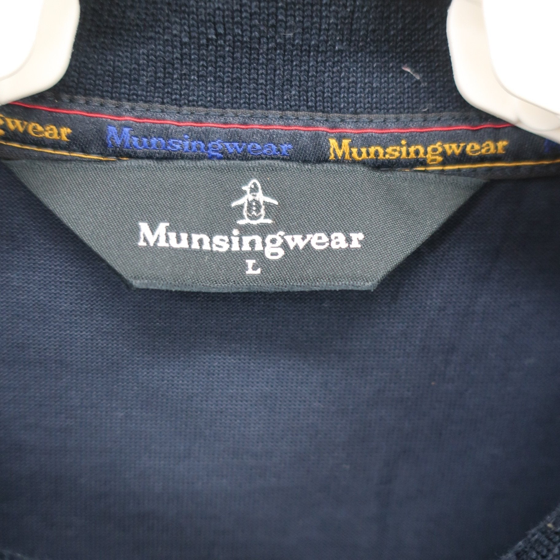 Munsingwear(マンシングウェア) 長袖ポロシャツ ネイビー メンズ L B