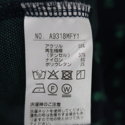 and per se(アンパスィ) 長袖ポロシャツ ネイビー緑総柄 メンズ M A