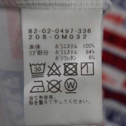 BEAMS GOLF(ビームスゴルフ) ポロシャツ 白ネイビー赤ロゴ柄 メンズ S S