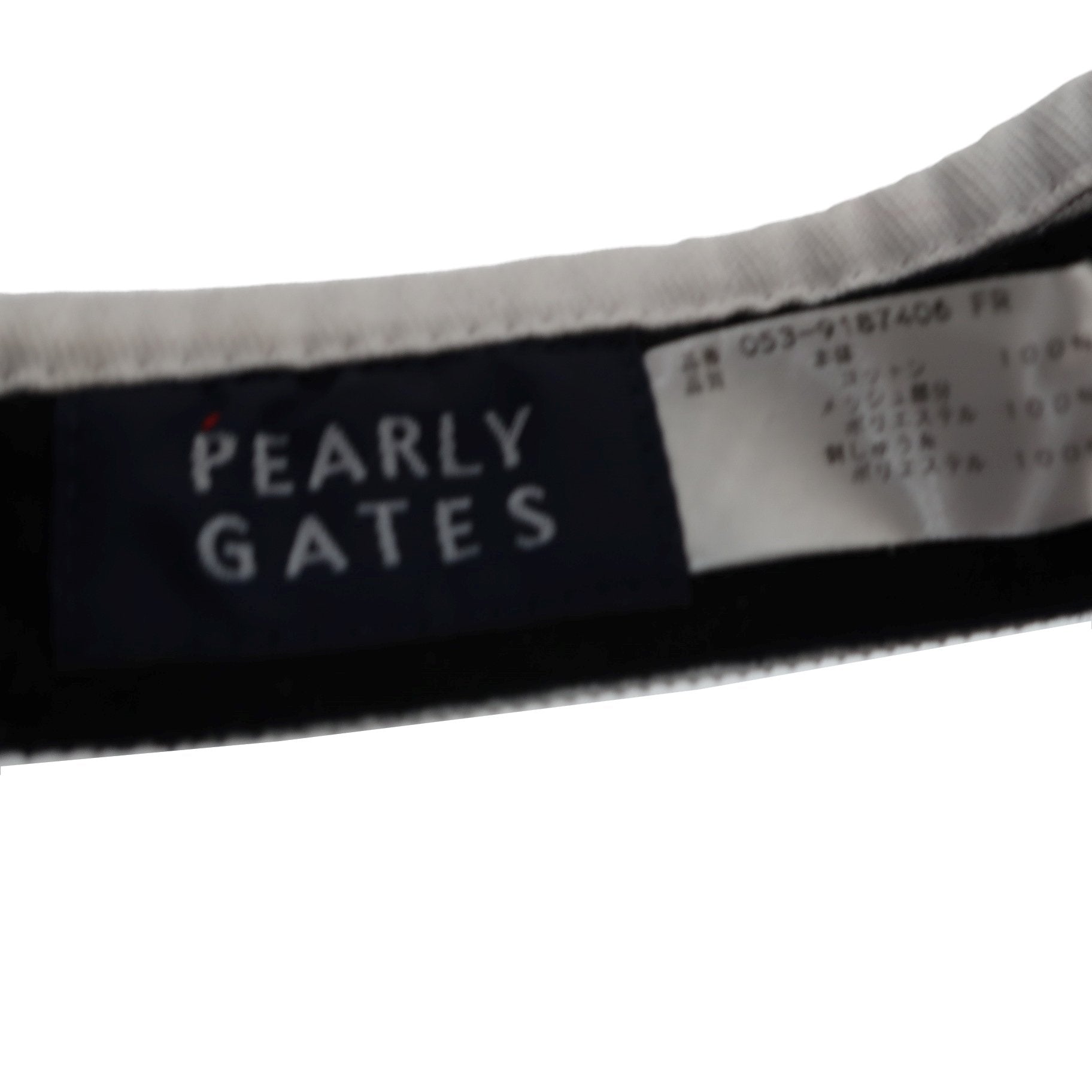 PEARLY GATES(パーリーゲイツ) サンバイザー 白ネイビー メンズ フリーサイズ A