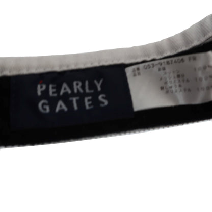 PEARLY GATES(パーリーゲイツ) サンバイザー 白ネイビー メンズ フリーサイズ A