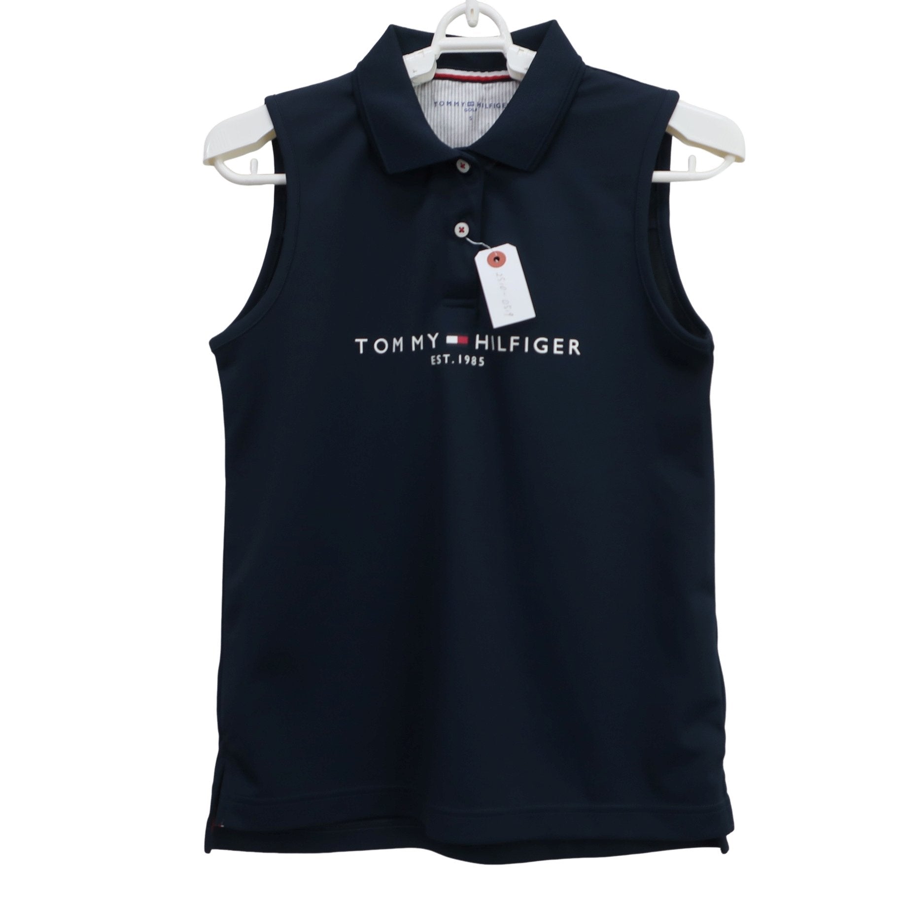 TOMMY HILFIGER GOLF(トミーヒルフィガーゴルフ) ノースリーブポロシャツ ネイビー レディース S A