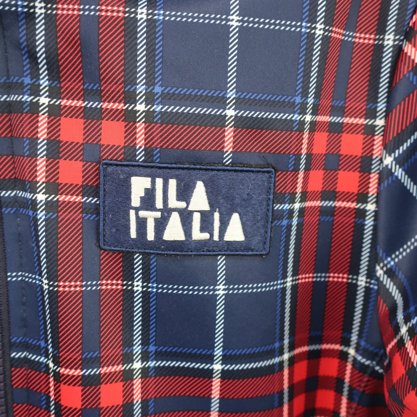 FILA GOLF(フィラゴルフ) フルジップジャケット 青赤チェック レディース M A