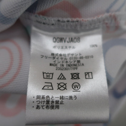 le coq sportif(ルコックスポルティフ) ポロシャツ 白パステルロゴ柄 レディース M A