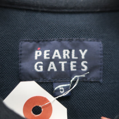 PEARLY GATES(パーリーゲイツ) ポロシャツ ネイビー メンズ 5 053-8260701 A