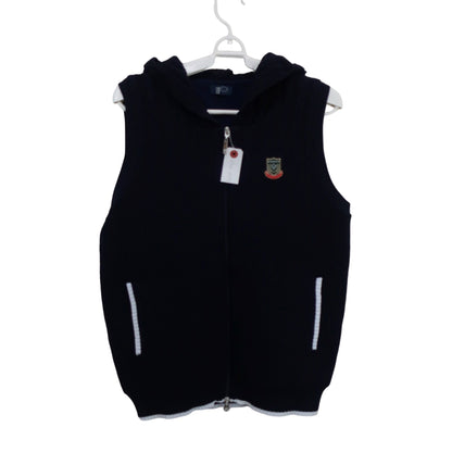 PAR 72(パーセッタンタドゥエ) フード付きニットベスト ネイビー メンズ L S