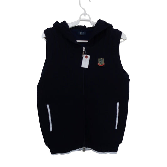 PAR 72(パーセッタンタドゥエ) フード付きニットベスト ネイビー メンズ L S