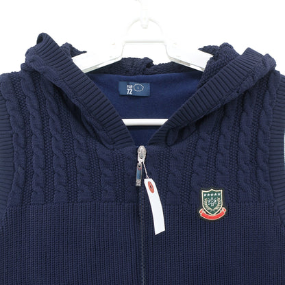 PAR 72(パーセッタンタドゥエ) フード付きニットベスト ネイビー メンズ L S