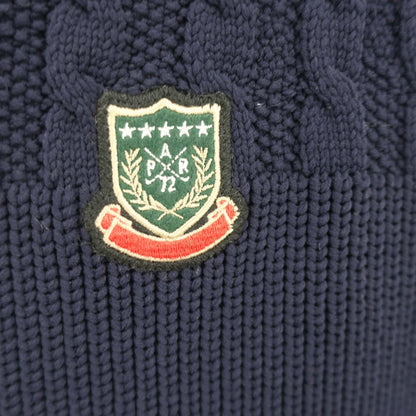 PAR 72(パーセッタンタドゥエ) フード付きニットベスト ネイビー メンズ L S