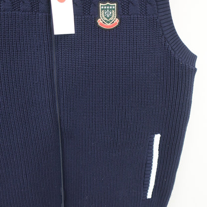 PAR 72(パーセッタンタドゥエ) フード付きニットベスト ネイビー メンズ L S