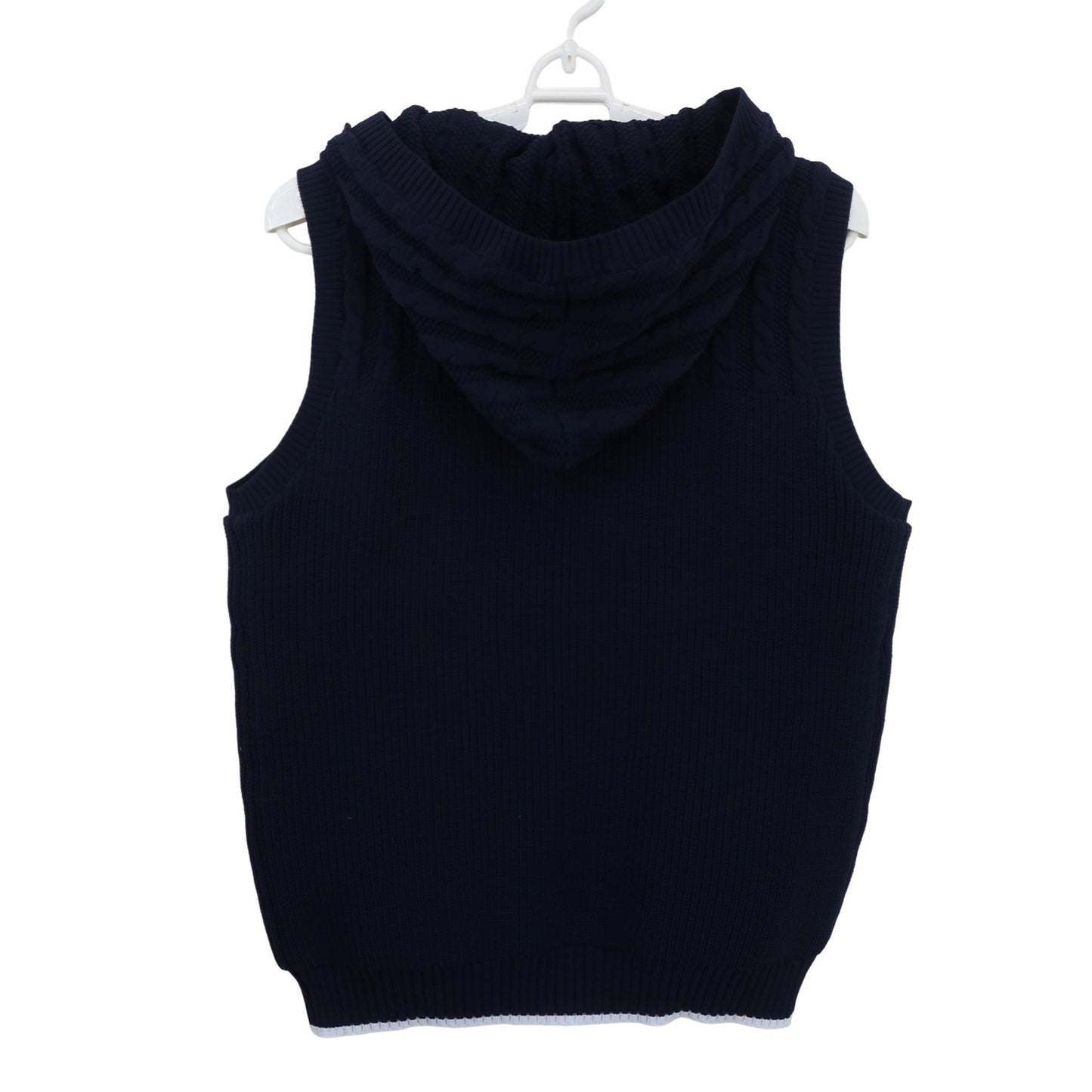 PAR 72(パーセッタンタドゥエ) フード付きニットベスト ネイビー メンズ L S