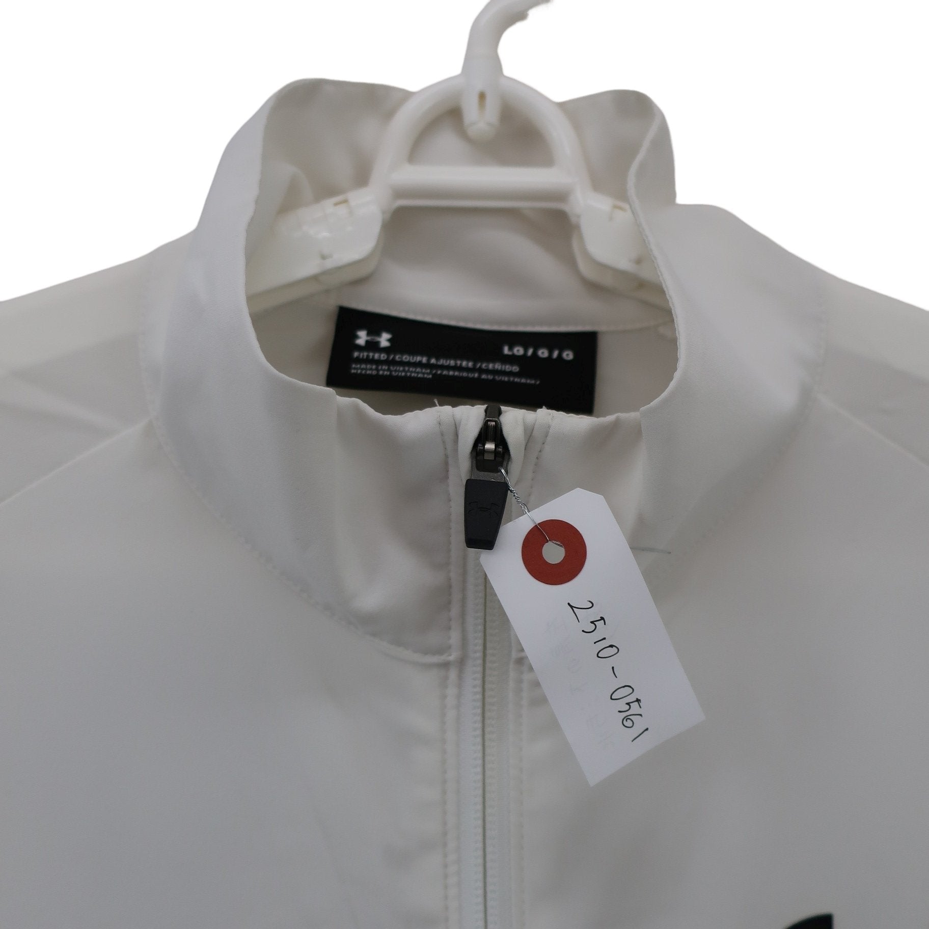 UNDER ARMOUR(アンダーアーマー) フルジップシャツ 白 メンズ LG A