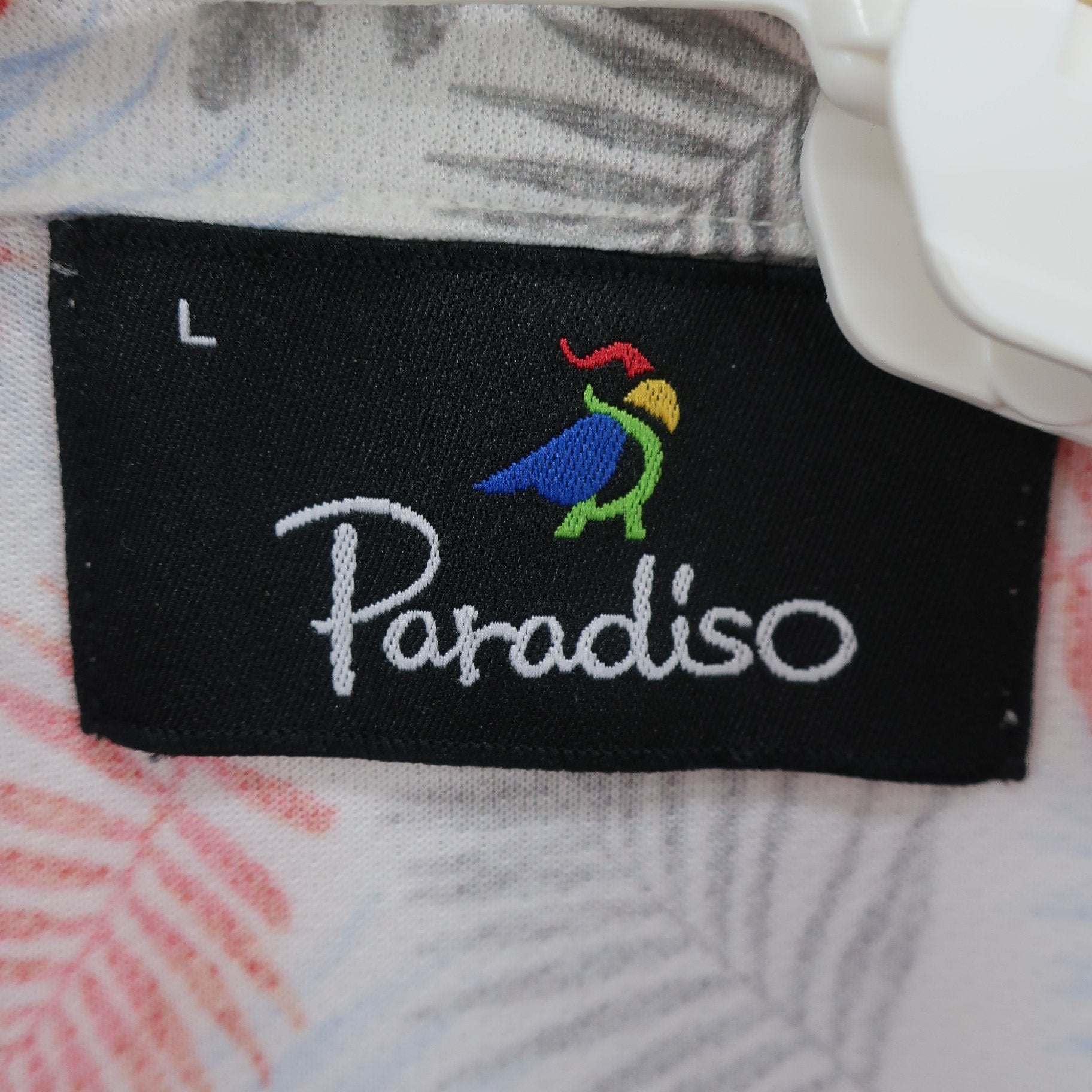 Paradiso(パラディーゾ) ポロシャツ 白青赤 メンズ L A