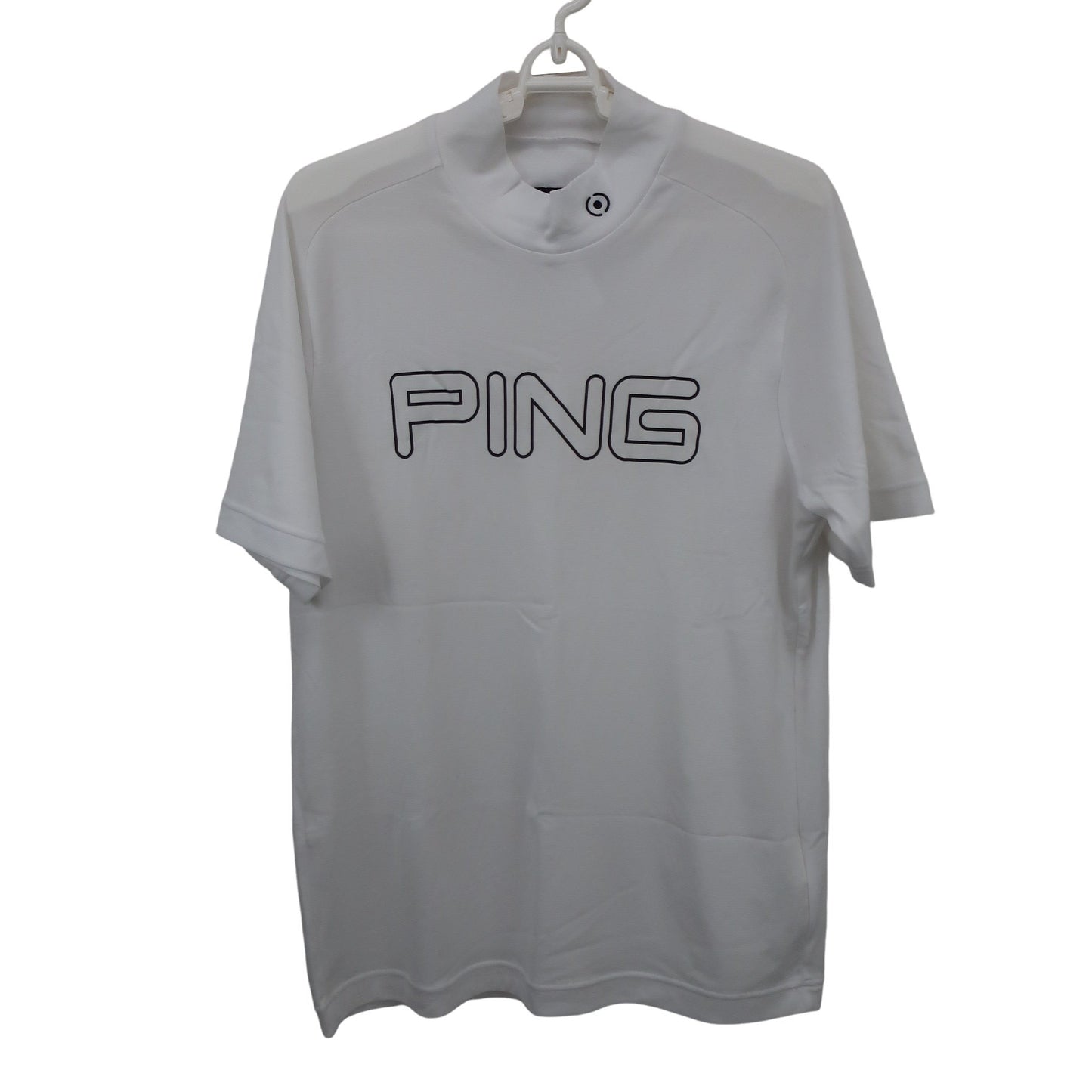 PING(ピン) 半袖モックネックシャツ 白 メンズ L A
