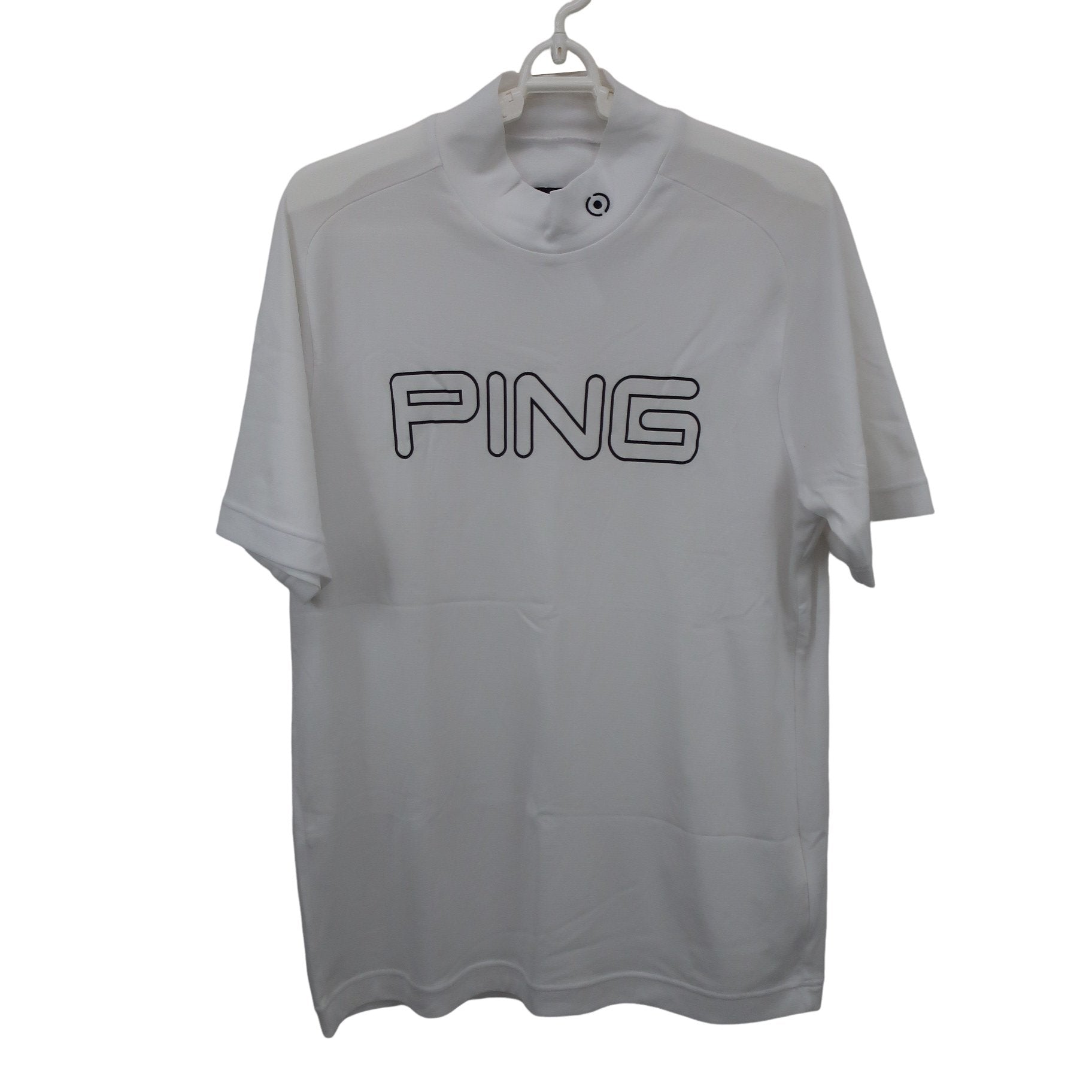 PING(ピン) 半袖モックネックシャツ 白 メンズ L A