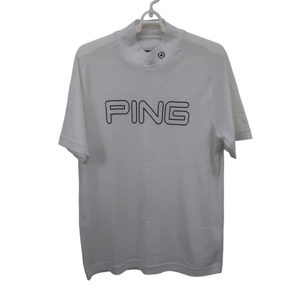 PING(ピン) 半袖モックネックシャツ 白 メンズ L A