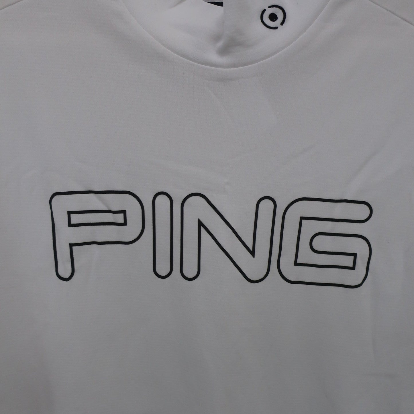 PING(ピン) 半袖モックネックシャツ 白 メンズ L A
