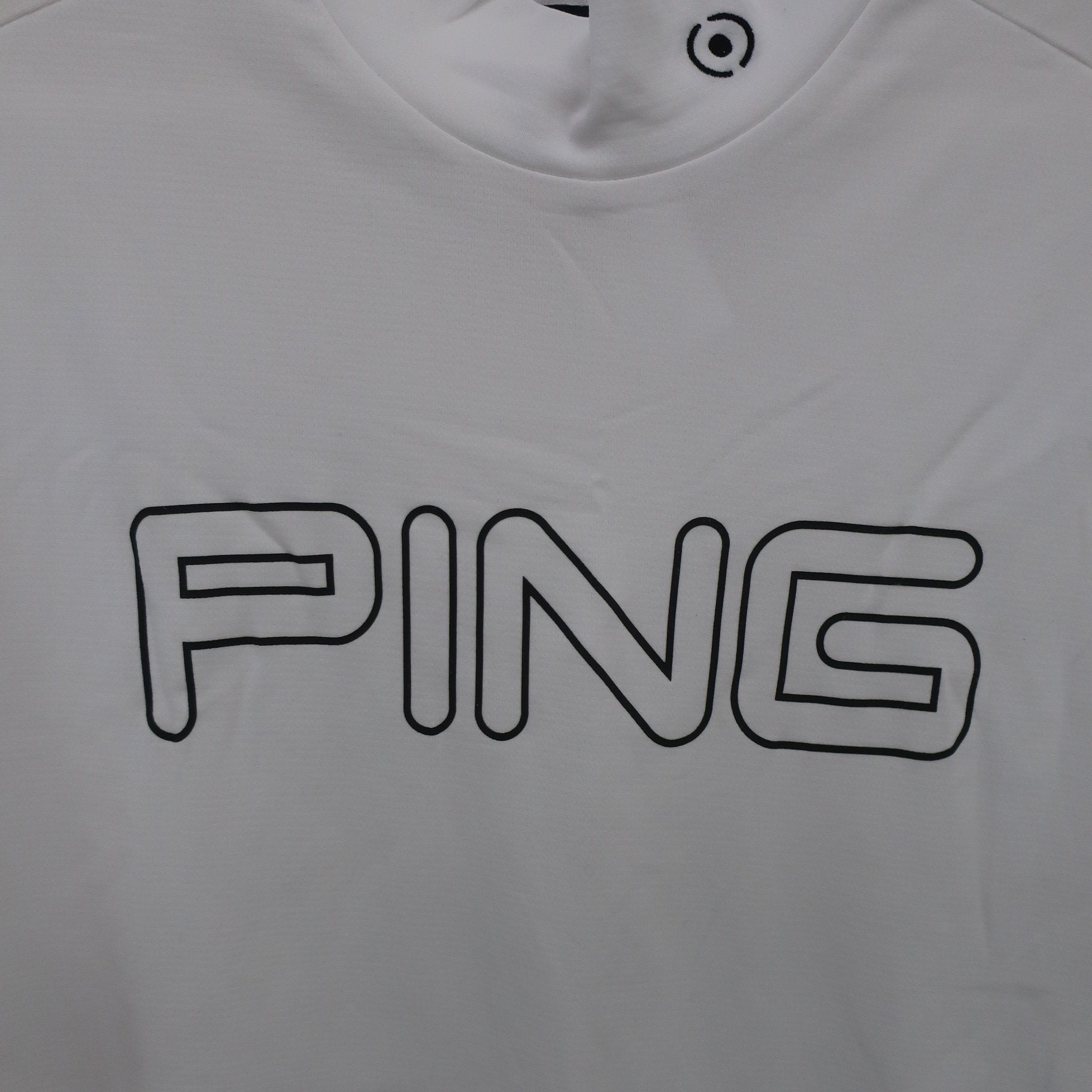 PING(ピン) 半袖モックネックシャツ 白 メンズ L A