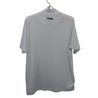 PING(ピン) 半袖モックネックシャツ 白 メンズ L A