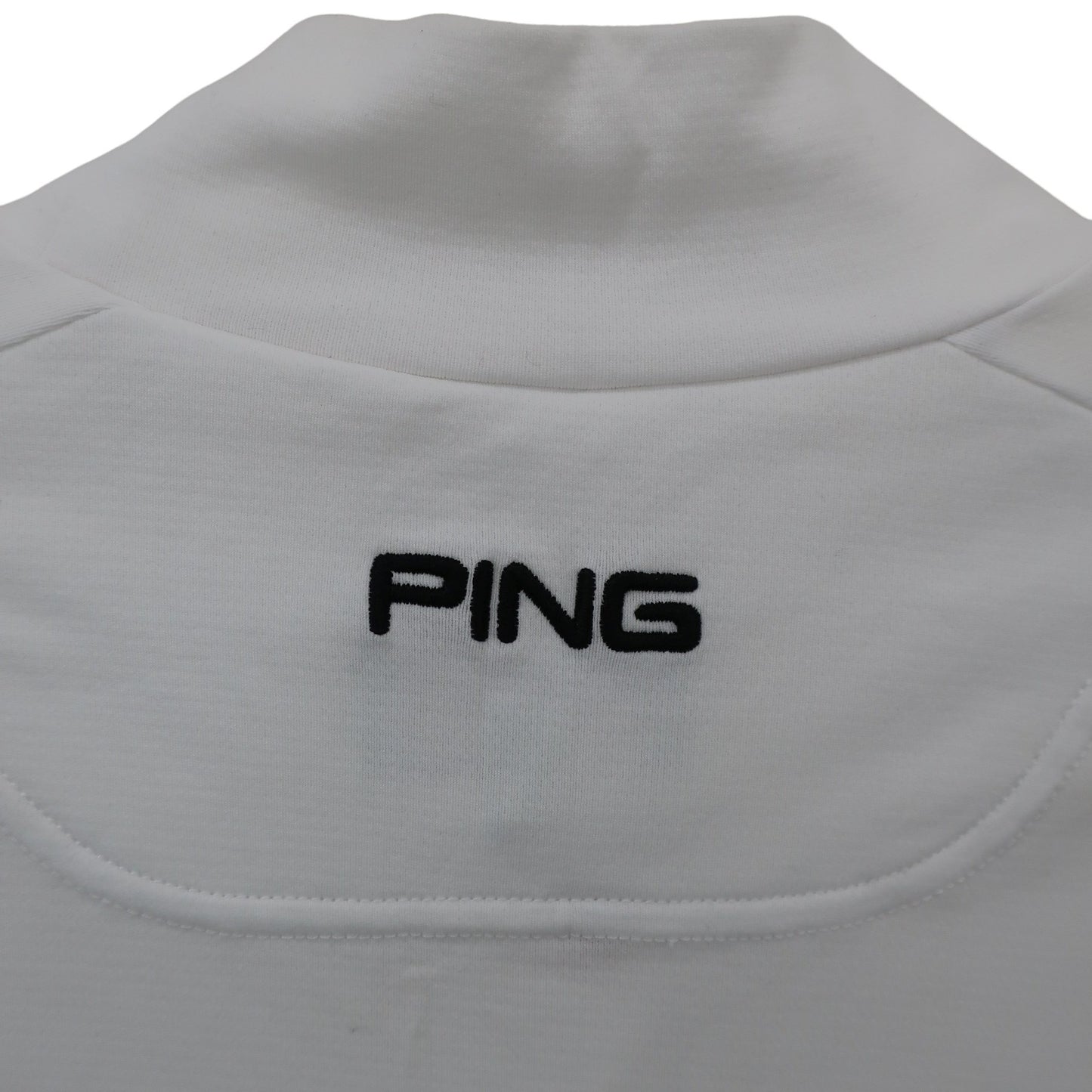PING(ピン) 半袖モックネックシャツ 白 メンズ L A