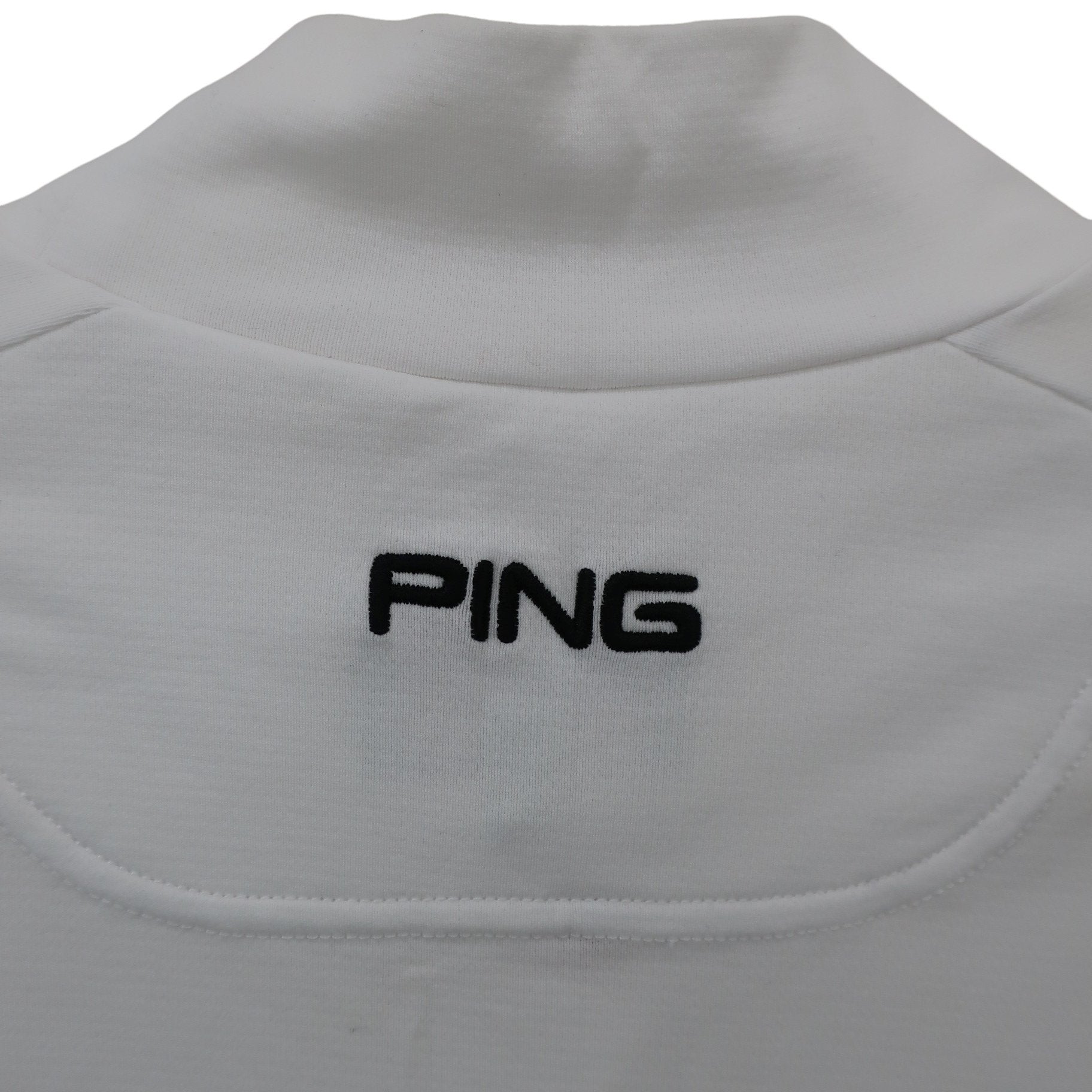 PING(ピン) 半袖モックネックシャツ 白 メンズ L A
