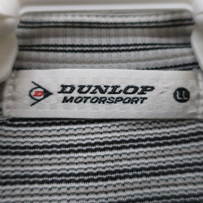 DUNLOP(ダンロップ) ハーフジップシャツ 白黒ボーダー メンズ LL A