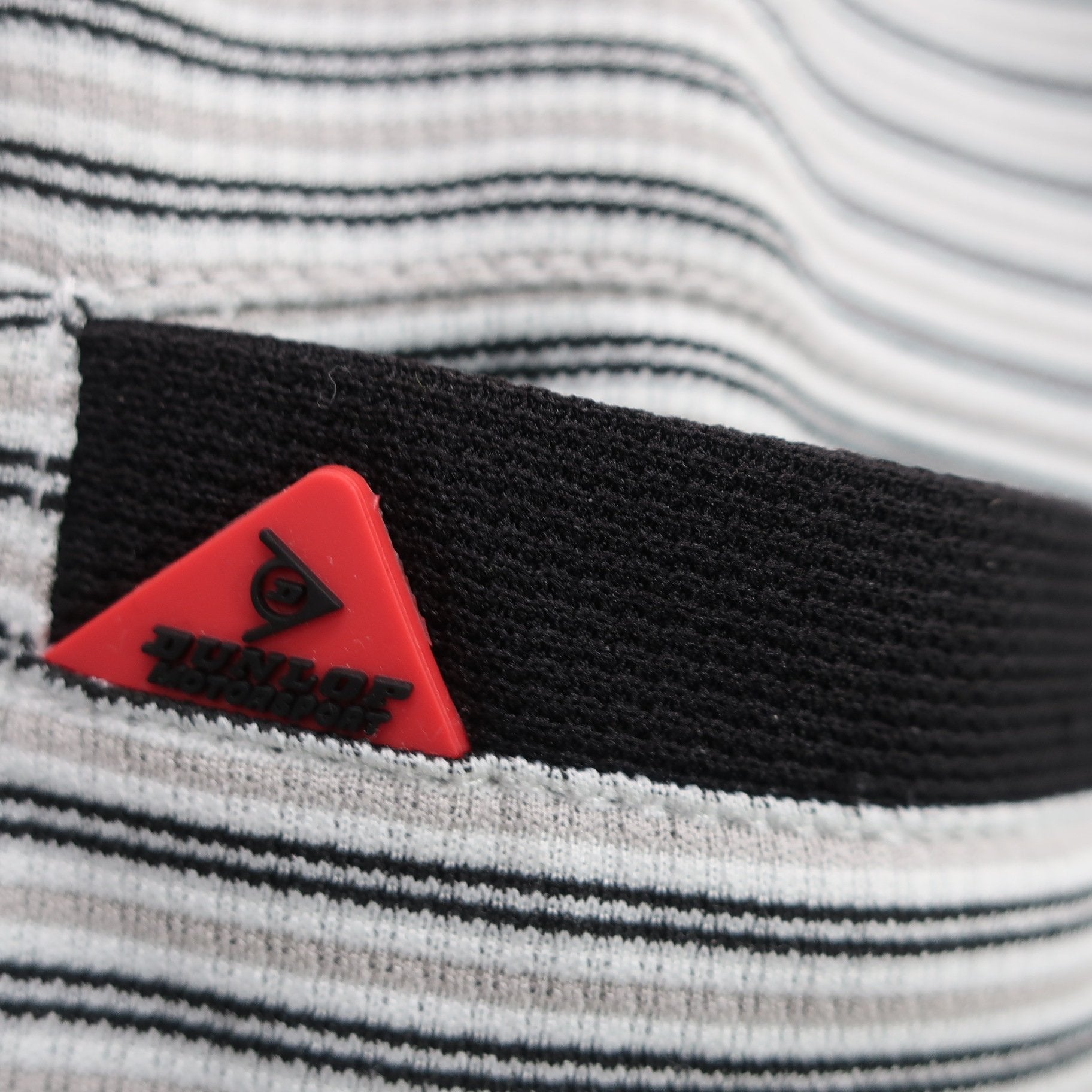 DUNLOP(ダンロップ) ハーフジップシャツ 白黒ボーダー メンズ LL A