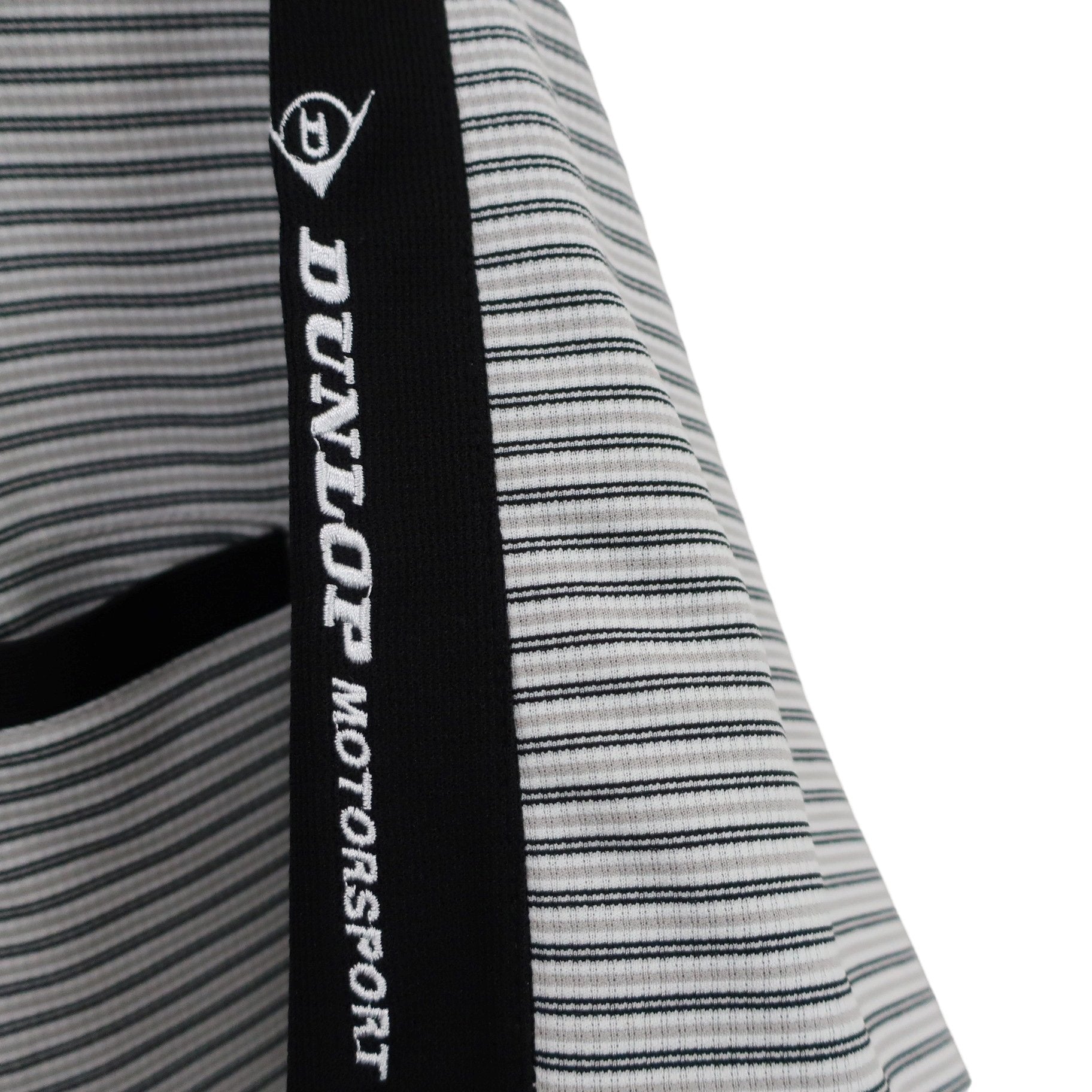 DUNLOP(ダンロップ) ハーフジップシャツ 白黒ボーダー メンズ LL A