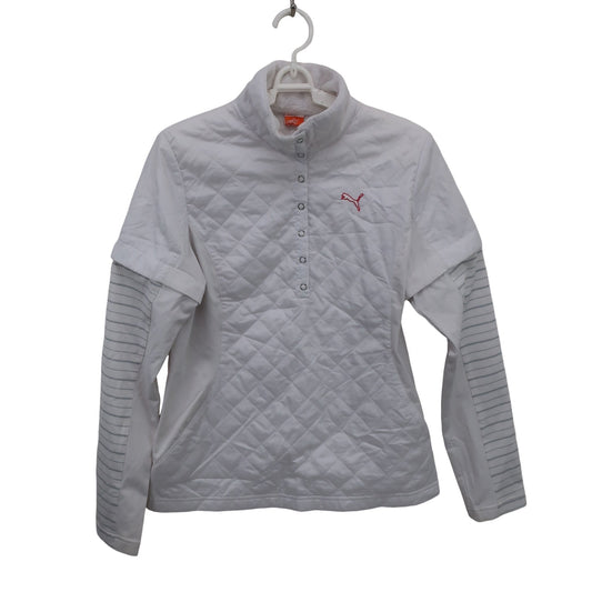 PUMA GOLF(プーマゴルフ) 長袖ポロシャツ 白 レディース L B