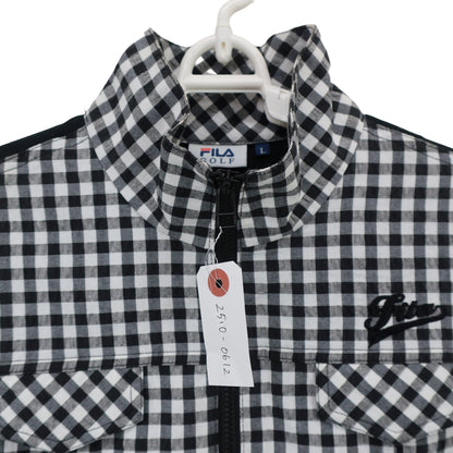 FILA GOLF(フィラゴルフ) ワンピース 白黒チェック レディース L A