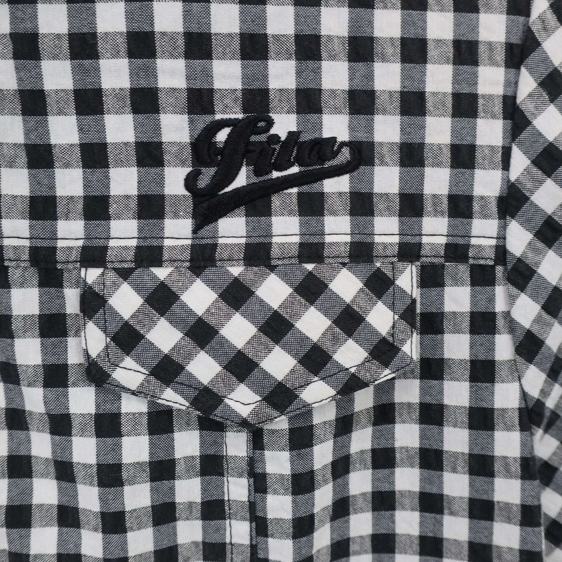 FILA GOLF(フィラゴルフ) ワンピース 白黒チェック レディース L A