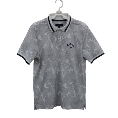 Callaway(キャロウェイ) ポロシャツ 白グレー総柄 メンズ L 241-9151532 A
